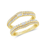 0.62ct 14k Yellow Gold Diamond Lady's Ring Guard