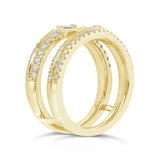 0.62ct 14k Yellow Gold Diamond Lady's Ring Guard