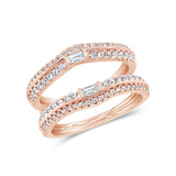 0.62ct 14k Rose Gold Diamond Lady's Ring Guard