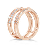 0.62ct 14k Rose Gold Diamond Lady's Ring Guard