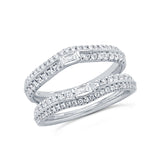0.61ct 14k White Gold Diamond Lady's Ring Guard