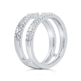 0.61ct 14k White Gold Diamond Lady's Ring Guard