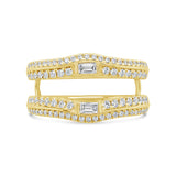 0.61ct 14k Yellow Gold Diamond Lady's Ring Guard