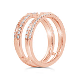 0.61ct 14k Rose Gold Diamond Lady's Ring Guard