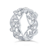 1.26ct 14k White Gold Diamond Lady's Leaf Ring