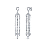 1.67ct 14k White Gold Diamond Baguette Earring