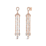 1.67ct 14k Rose Gold Diamond Baguette Earring