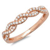 0.22ct 14k Rose Gold Diamond Lady's Ring Size 8.5