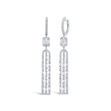 1.86ct 14k White Gold Diamond Baguette Earring
