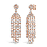 1.83ct 14k Rose Gold Diamond Baguette Earring