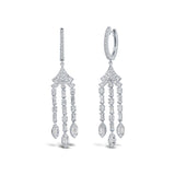 1.74ct 14k White Gold Diamond Baguette Earring
