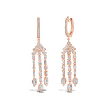 1.74ct 14k Rose Gold Diamond Baguette Earring