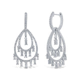 0.98ct 14k White Gold Diamond Earring