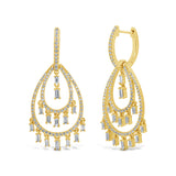 0.98ct 14k Yellow Gold Diamond Earring