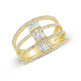 0.52ct 14k Yellow Gold Diamond Baguette Lady's Ring