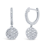 0.50ct 14k White Gold Diamond Pave Earring
