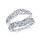 1.08ct 14k White Gold Diamond Lady's Ring Guard