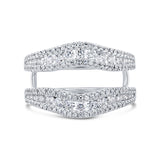 1.08ct 14k White Gold Diamond Lady's Ring Guard