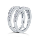 1.08ct 14k White Gold Diamond Lady's Ring Guard