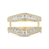 1.08ct 14k Yellow Gold Diamond Lady's Ring Guard