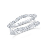 0.70ct 14k White Gold Diamond Lady's Ring Guard