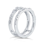 0.70ct 14k White Gold Diamond Lady's Ring Guard