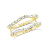 0.70ct 14k Yellow Gold Diamond Lady's Ring Guard