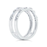 0.60ct 14k White Gold Diamond Lady's Ring Guard
