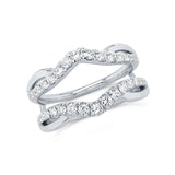 0.80ct 14k White Gold Diamond Lady's Ring Guard