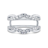 0.80ct 14k White Gold Diamond Lady's Ring Guard