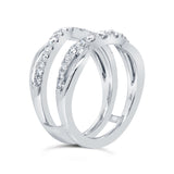 0.80ct 14k White Gold Diamond Lady's Ring Guard