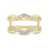 0.80ct 14k Yellow Gold Diamond Lady's Ring Guard