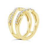 0.80ct 14k Yellow Gold Diamond Lady's Ring Guard