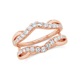 0.80ct 14k Rose Gold Diamond Lady's Ring Guard