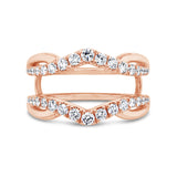 0.80ct 14k Rose Gold Diamond Lady's Ring Guard