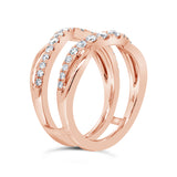0.80ct 14k Rose Gold Diamond Lady's Ring Guard