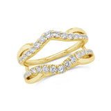 0.70ct 14k White Gold Diamond Lady's Ring Guard