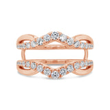 0.70ct 14k Rose Gold Diamond Lady's Ring Guard