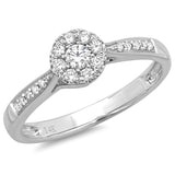 0.24ct 14k White Gold Diamond Lady's Ring Size 3.25