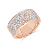 1.80ct 14k Rose Gold Diamond Pave Lady's Band
