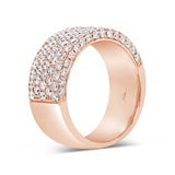 1.80ct 14k Rose Gold Diamond Pave Lady's Band