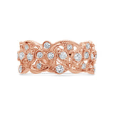 1.26ct 14k Rose Gold Diamond Lady's Leaf Ring