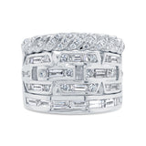 1.58ct 14k White Gold Diamond Baguette Lady's Ring