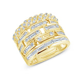 1.58ct 14k Yellow Gold Diamond Baguette Lady's Ring