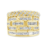 1.58ct 14k Yellow Gold Diamond Baguette Lady's Ring