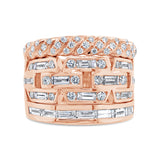 1.58ct 14k Rose Gold Diamond Baguette Lady's Ring