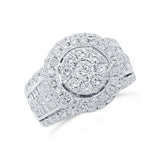 2.80ct 14k White Gold Diamond Cluster Lady's Ring
