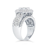 2.80ct 14k White Gold Diamond Cluster Lady's Ring