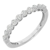 0.47ct 14k White Gold Diamond Lady's Band Size 3.75