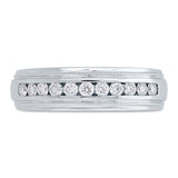 0.50ct 14k White Gold Diamond Men's Band Size 10.5